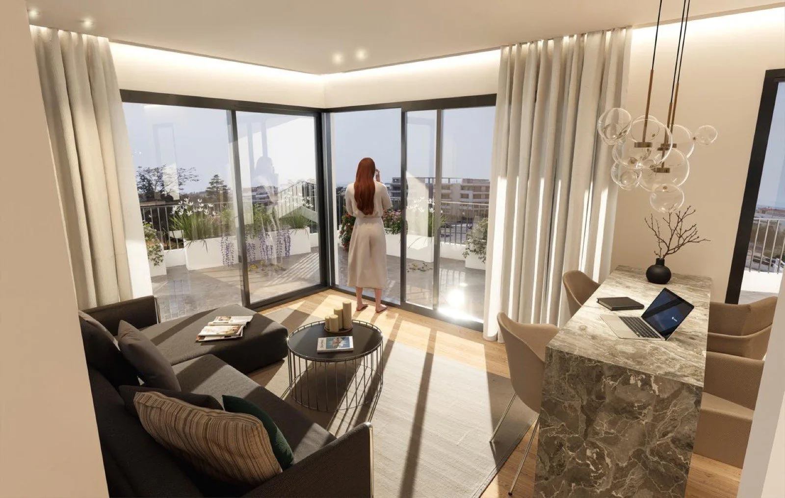 Salon ve balkon